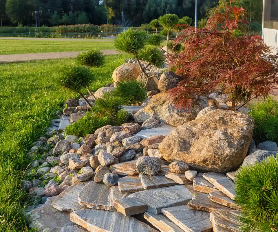 Decorative Rock Installation